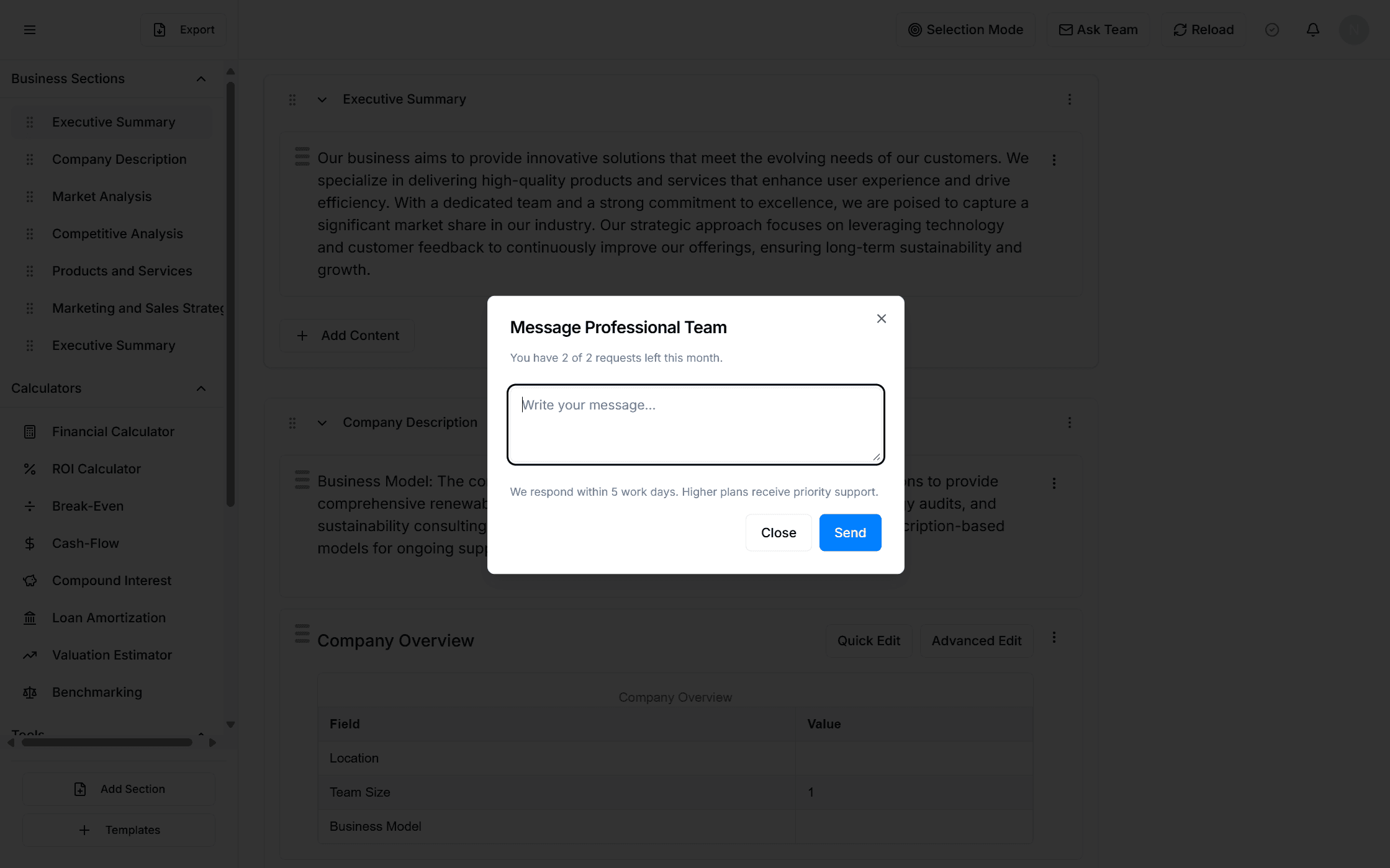 Expert review assistance screenshot